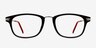 Monaco Black PlasticEyeglass Frames from EyeBuyDirect, Front View