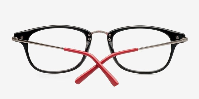 Monaco Black PlasticEyeglass Frames from EyeBuyDirect, Closed View