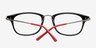 Monaco Black PlasticEyeglass Frames from EyeBuyDirect, Closed View