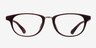 Newton Burgundy PlasticEyeglass Frames from EyeBuyDirect, Front View