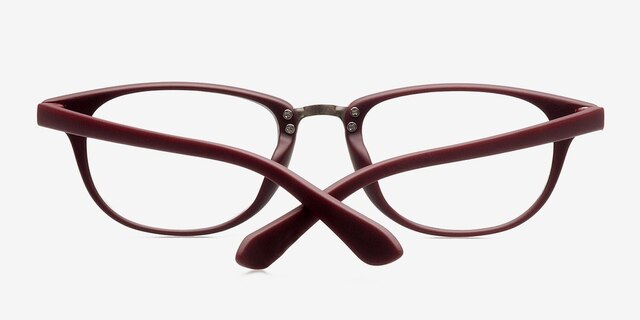 Newton Burgundy PlasticEyeglass Frames from EyeBuyDirect, Closed View