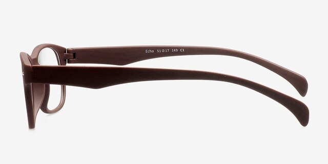 Echo Coffee PlasticEyeglass Frames from EyeBuyDirect, Side View