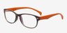 Echo Gray PlasticEyeglass Frames from EyeBuyDirect, Angle View