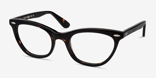 Ellie Tortoise AcetateEyeglass Frames from EyeBuyDirect, Angle View