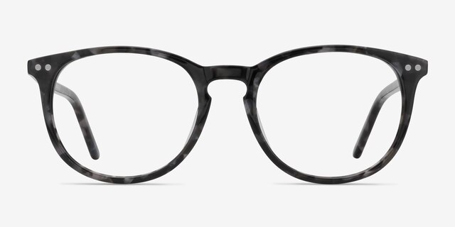 Fiction Gray & Floral AcétateMontures de lunettes de vue d'EyeBuyDirect, Vue de Face