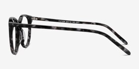 Fiction Gray/Floral Acétate Montures de lunettes de vue d'EyeBuyDirect, Vue de Côté