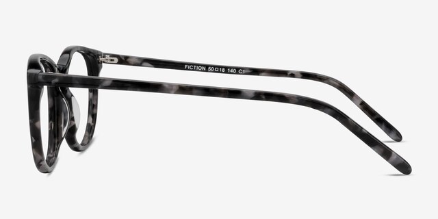Fiction Gray & Floral AcétateMontures de lunettes de vue d'EyeBuyDirect, Vue de Côté