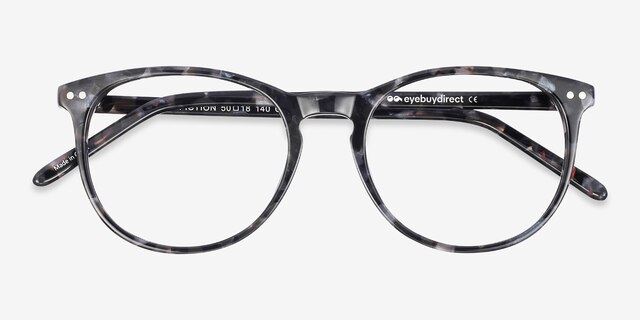 Fiction Gray & Floral AcétateMontures de lunettes de vue d'EyeBuyDirect, Vue Rapprochée