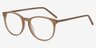 Fiction Taupe AcetateEyeglass Frames from EyeBuyDirect, Angle View