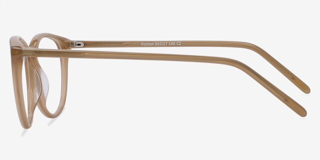 Fiction Taupe AcetateEyeglass Frames from EyeBuyDirect, Side View