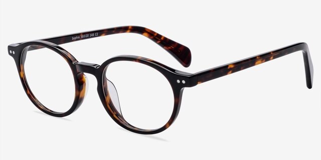 Sophie Tortoise AcetateEyeglass Frames from EyeBuyDirect, Angle View