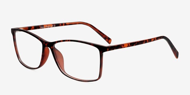 Citizen Matte Tortoise AcétateMontures de lunettes de vue d'EyeBuyDirect, Vue d'Angle