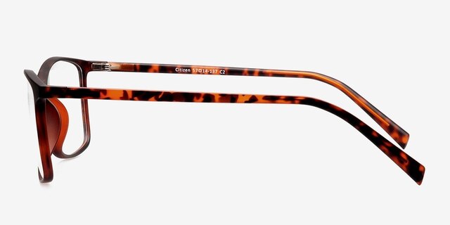 Citizen Matte Tortoise AcétateMontures de lunettes de vue d'EyeBuyDirect, Vue de Côté