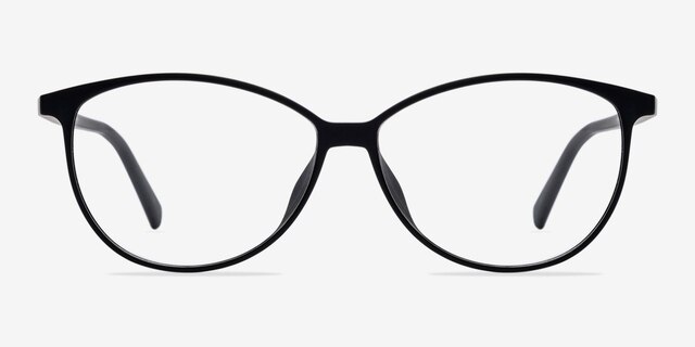 Adore Matte Black AcetateEyeglass Frames from EyeBuyDirect, Front View
