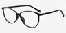 Adore Matte Black AcetateEyeglass Frames from EyeBuyDirect, Angle View