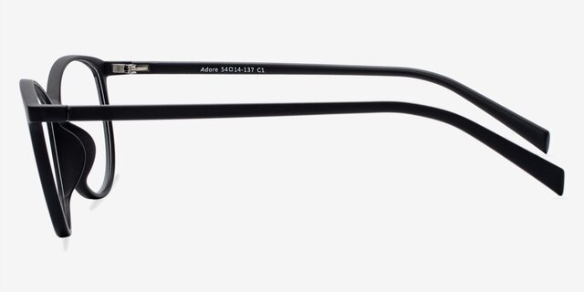 Adore Matte Black AcetateEyeglass Frames from EyeBuyDirect, Side View