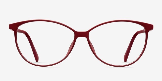 Adore Matte Burgundy AcétateMontures de lunettes de vue d'EyeBuyDirect, Vue de Face