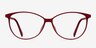 Adore Matte Burgundy AcétateMontures de lunettes de vue d'EyeBuyDirect, Vue de Face