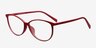 Adore Matte Burgundy AcétateMontures de lunettes de vue d'EyeBuyDirect, Vue d'Angle
