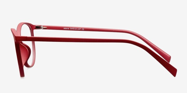 Adore Matte Burgundy AcétateMontures de lunettes de vue d'EyeBuyDirect, Vue de Côté