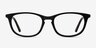 Valentin Matte Black AcetateEyeglass Frames from EyeBuyDirect, Front View