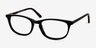 Valentin Matte Black AcetateEyeglass Frames from EyeBuyDirect, Angle View
