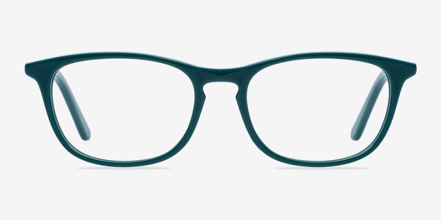 Valentin Vert AcétateMontures de lunettes de vue d'EyeBuyDirect, Vue de Face