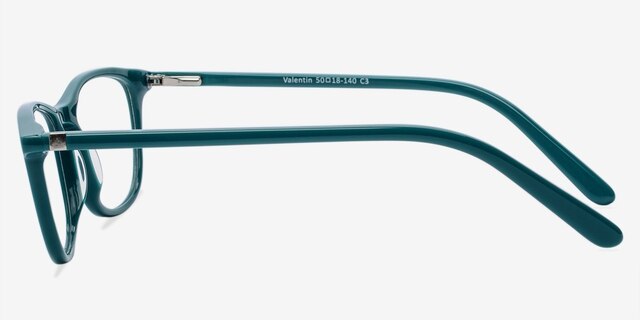 Valentin Vert AcétateMontures de lunettes de vue d'EyeBuyDirect, Vue de Côté