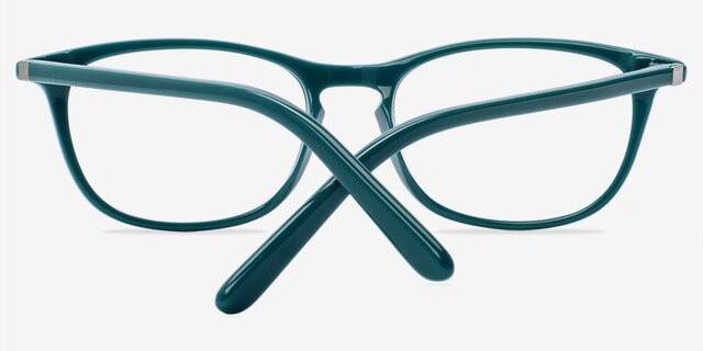 Valentin Vert AcétateMontures de lunettes de vue d'EyeBuyDirect, Vue Rapprochée