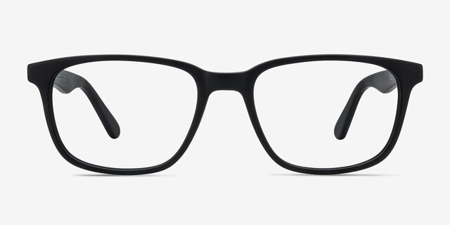 Bristol Matte Black AcetateEyeglass Frames from EyeBuyDirect, Front View