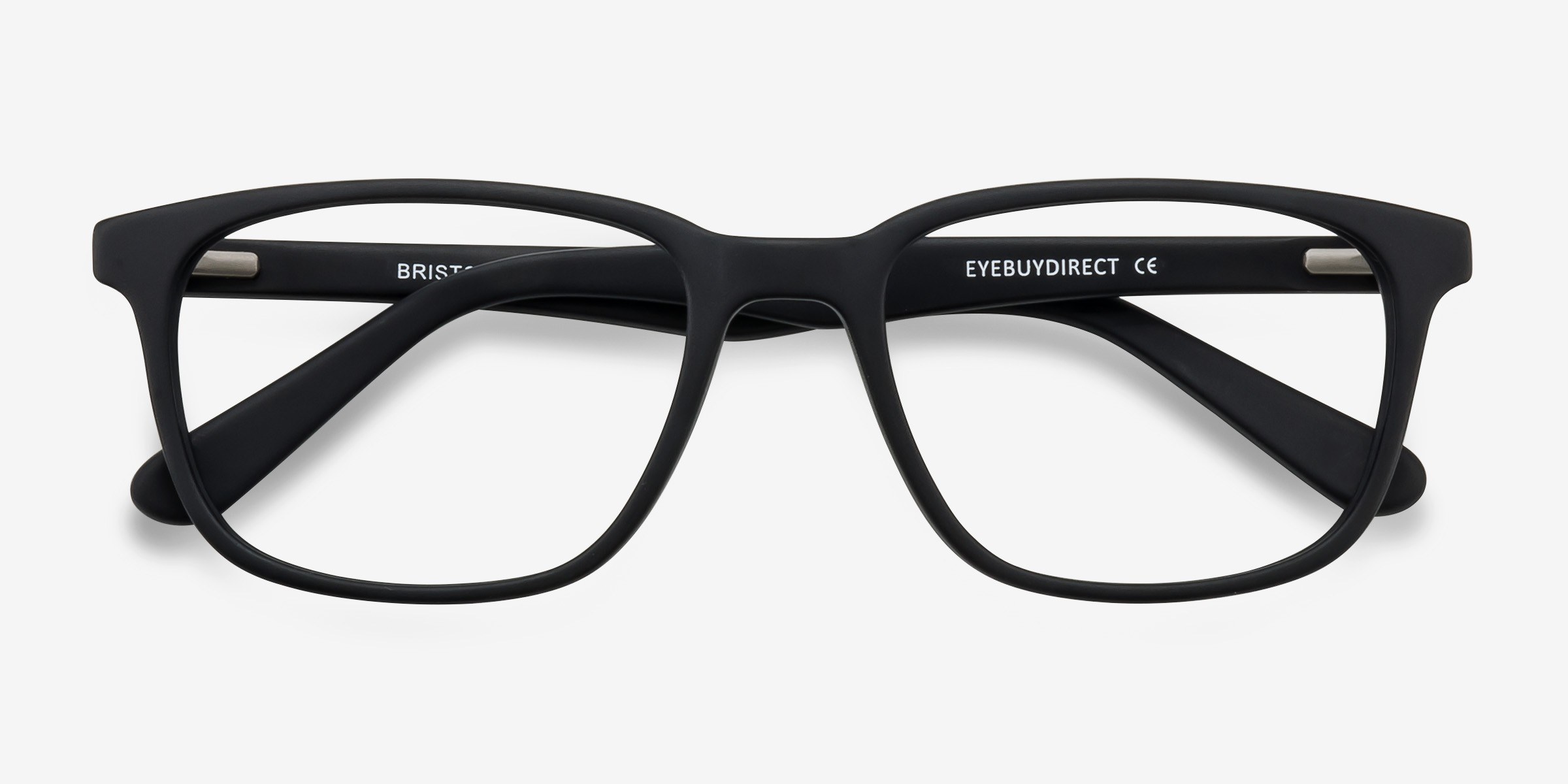 Bristol Rectangle Matte Black Full Rim Eyeglasses Eyebuydirect