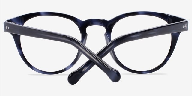 Twist Navy AcetateEyeglass Frames from EyeBuyDirect, Closed View
