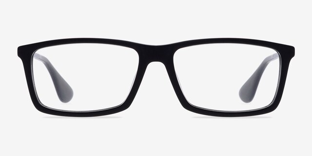 Madison Matte Black AcetateEyeglass Frames from EyeBuyDirect, Front View