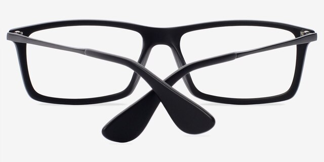 Madison Matte Black AcetateEyeglass Frames from EyeBuyDirect, Closed View