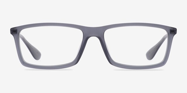Madison Matte Gray AcétateMontures de lunettes de vue d'EyeBuyDirect, Vue de Face