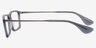 Madison Matte Gray AcétateMontures de lunettes de vue d'EyeBuyDirect, Vue de Côté