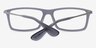 Madison Matte Gray AcétateMontures de lunettes de vue d'EyeBuyDirect, Vue Rapprochée