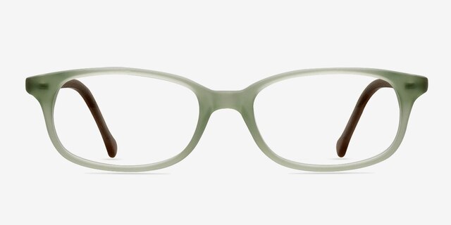 Sylvia Matte Green AcetateEyeglass Frames from EyeBuyDirect, Front View