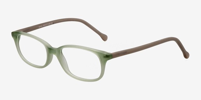 Sylvia Matte Green AcetateEyeglass Frames from EyeBuyDirect, Angle View