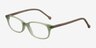 Sylvia Matte Green AcetateEyeglass Frames from EyeBuyDirect, Angle View
