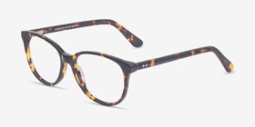 Hepburn Écailles Acétate Montures de lunettes de vue d'EyeBuyDirect, Vue d'Angle