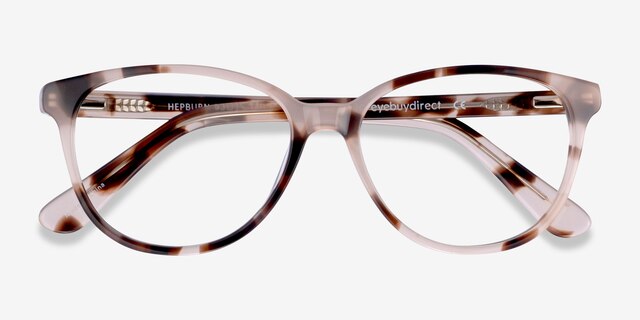 Hepburn Ivory & Tortoise AcétateMontures de lunettes de vue d'EyeBuyDirect, Vue Rapprochée