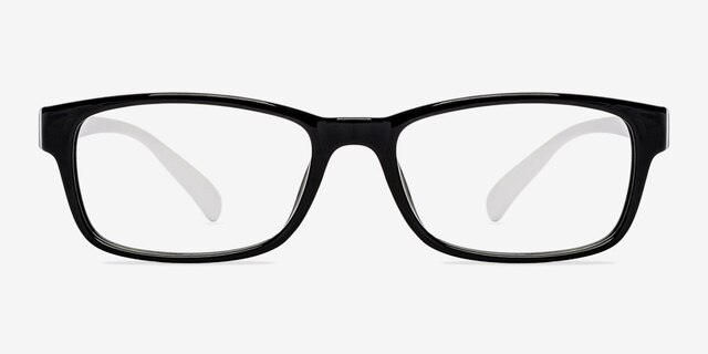 Danny Black & White PlasticEyeglass Frames from EyeBuyDirect, Front View