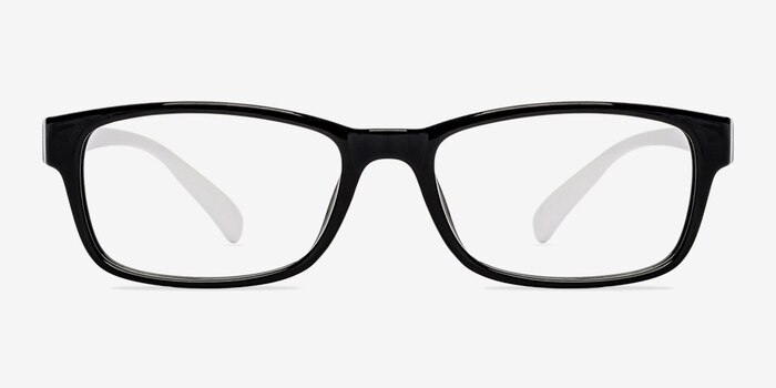 Danny  Black/White  Plastique Montures de lunettes de vue d'EyeBuyDirect