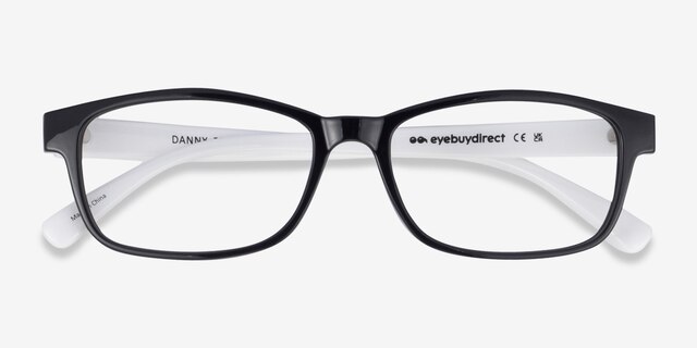 Danny Black & White PlasticEyeglass Frames from EyeBuyDirect, Closed View