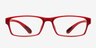 Jeans Red PlasticEyeglass Frames from EyeBuyDirect, Front View