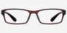 Jeans Brown PlasticEyeglass Frames from EyeBuyDirect, Front View
