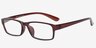 Jeans Brown PlasticEyeglass Frames from EyeBuyDirect, Angle View