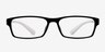 Jeans Black PlasticEyeglass Frames from EyeBuyDirect, Front View