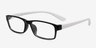 Jeans Black PlasticEyeglass Frames from EyeBuyDirect, Angle View